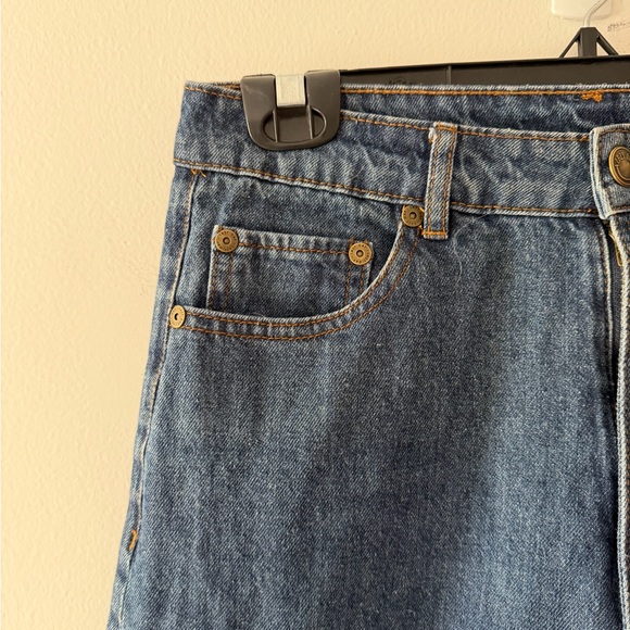 Lazy Oaf Rainbow Bum Jeans in Medium Denim Blue Size 28 Waist Cotton Novelty - Picture 8 of 16